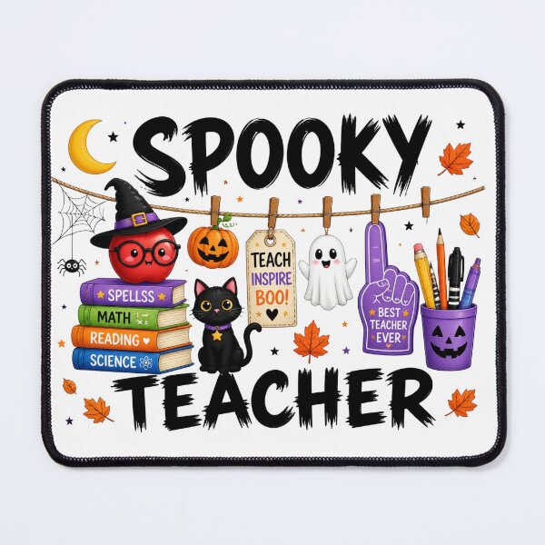 Item preview, Spooky Teacher Teach Inspire Boo Halloween School designed and sold by VibeTherapyArt.