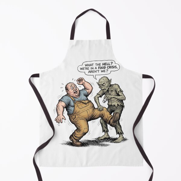 Item preview, Food Crisis Ghoul - Dark Humor Underground Comic Art Print designed and sold by FreiherrPK.