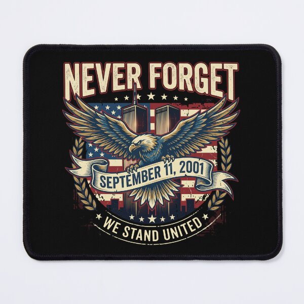 Item preview, Never Forget September 11 Memorial Bald Eagle American Flag Vintage designed and sold by Vermanartist.