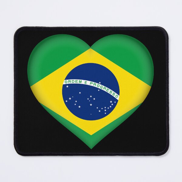 Item preview, Brazilian Flag Heart 3D Brazilian Love Gift Design designed and sold by yazdogs.