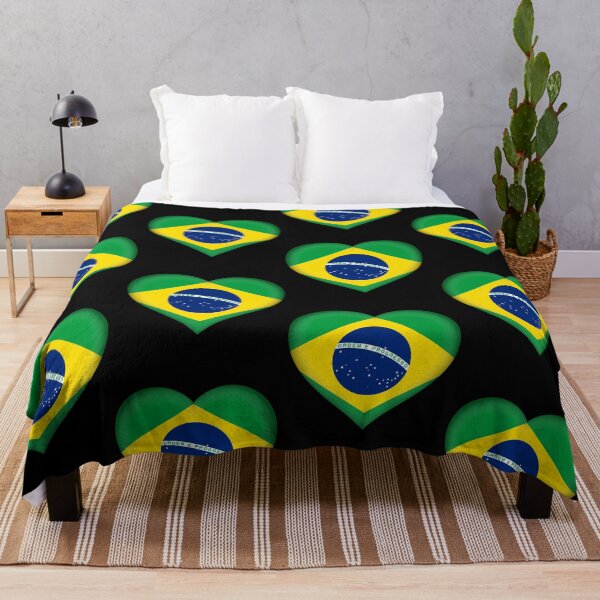 Item preview, Brazilian Flag Heart 3D Brazilian Love Gift Design designed and sold by yazdogs.