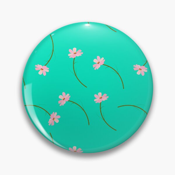 Item preview, pattern green background with pink flowers designed and sold by Zhanna LL.