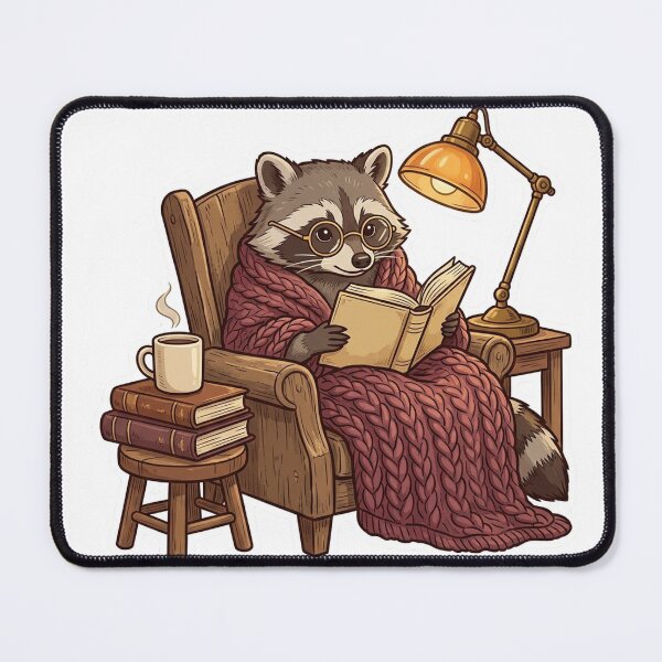 Item preview, Bookish Raccoon Reading Nook designed and sold by YNAMREG.