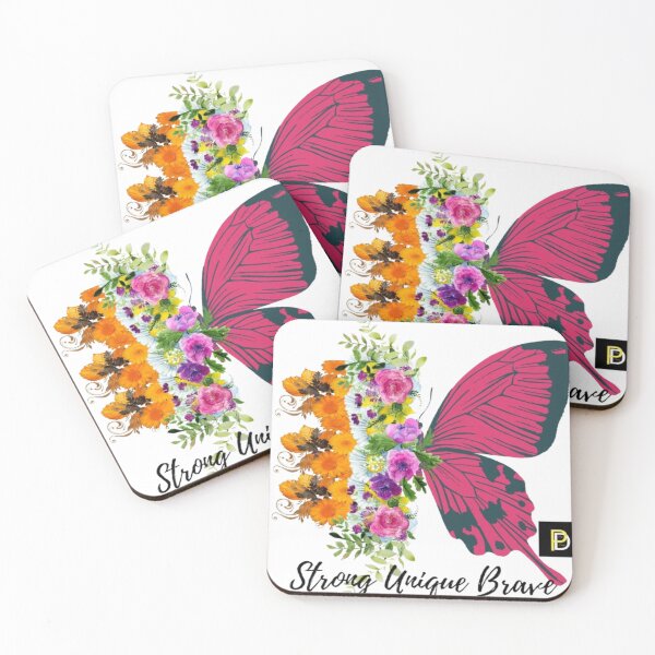 Item preview, Strong Unique Brave Butterfly Floral Aesthetic designed and sold by SMinimalist613.