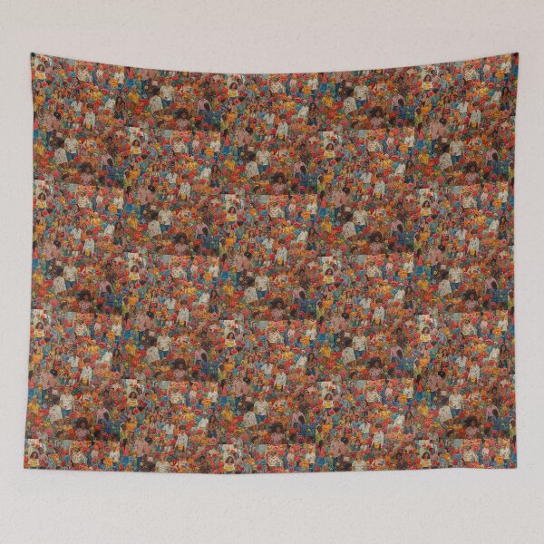 Item preview, Crowd of People in Blooming Floral Garden Oil Painting Artwork designed and sold by GrimNest.