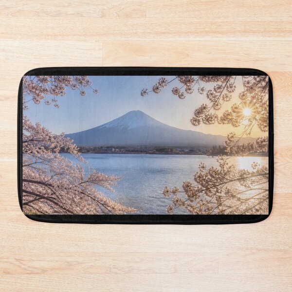 Item preview, Mount Fuji Cherry Blossom Lake Kawaguchi Spring Sunrise designed and sold by Broken143.