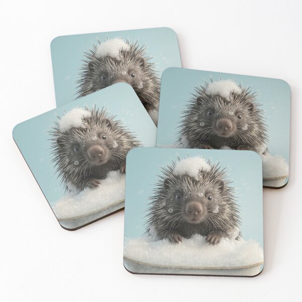 Item preview, Baby Porcupine Bubble Bath Cute Nursery Bathroom Wall Art designed and sold by LazyOwlStore.