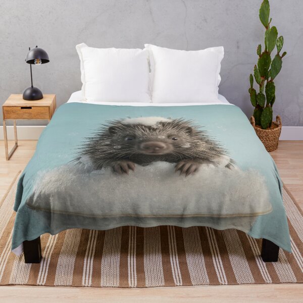 Item preview, Baby Porcupine Bubble Bath Cute Nursery Bathroom Wall Art designed and sold by LazyOwlStore.
