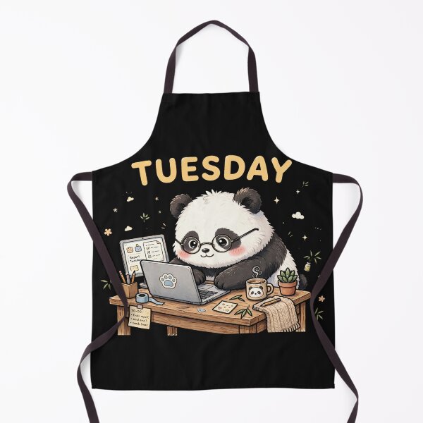 Item preview, Tuesday Work Panda Laptop - Cute Work From Home Sticker designed and sold by Surviving Monday Club.