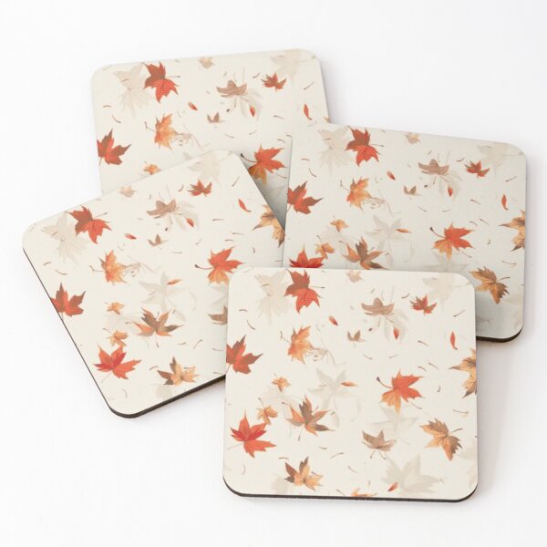 Item preview, Falling Maple Leaves Pattern — Watercolor Autumn Aesthetic Print designed and sold by LYAN-STORE.