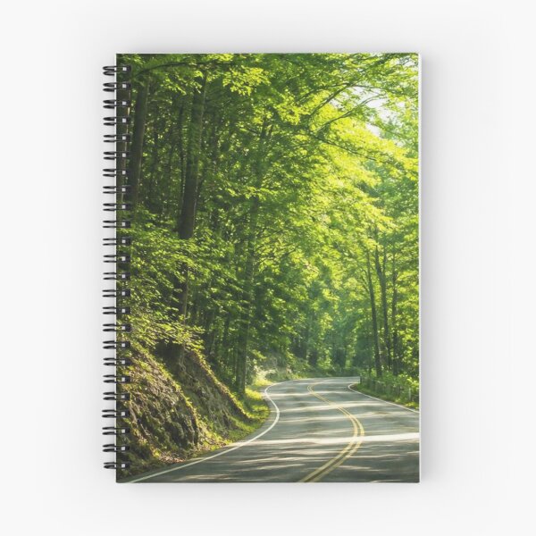 Item preview, Winding Forest Road Sunlit Tunnel Trees Green Landscape designed and sold by Broken143.
