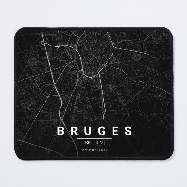 Item preview, Bruges Map Print | Minimalist Noir City Map | Bruges Wall Art Poster designed and sold by Lovely Maps.