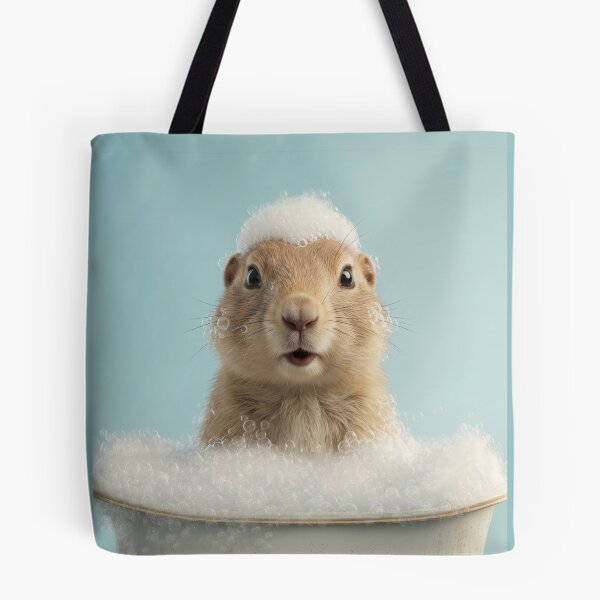 Item preview, Baby Prairie Dog Bubble Bath Cute Nursery Bathroom Wall Art designed and sold by LazyOwlStore.