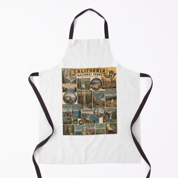 Item preview, California National Parks Vintage Travel Poster Yosemite Redwoods Joshua Tree designed and sold by LittleArij.