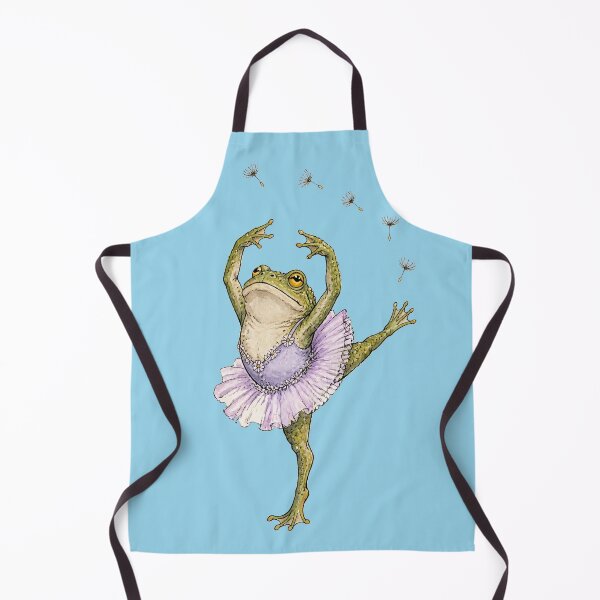 Item preview, Ballerina Frog in Tutu - Vintage Cottagecore Dancing Toad & Dandelion designed and sold by SVox.