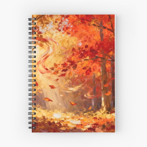 Item preview, Falling Autumn Leaves Golden Light Painting designed and sold by ArtAmbience.