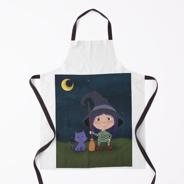 Item preview, Little girl witch with her cat designed and sold by Kimberley Cummings Illustration.