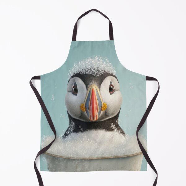 Item preview, Baby Puffin Bubble Bath Cute Nursery Bathroom Wall Art designed and sold by LazyOwlStore.