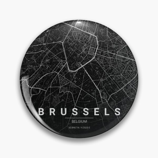 Item preview, Brussels Map Print | Minimalist Noir City Map | Brussels Wall Art Poster designed and sold by Lovely Maps.