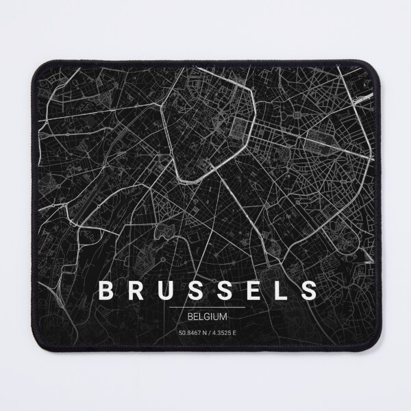 Item preview, Brussels Map Print | Minimalist Noir City Map | Brussels Wall Art Poster designed and sold by Lovely Maps.