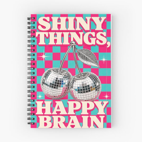 Item preview, Shiny Things Happy Brain Disco Cherry Wall Art designed and sold by ArcanePrintsxo.