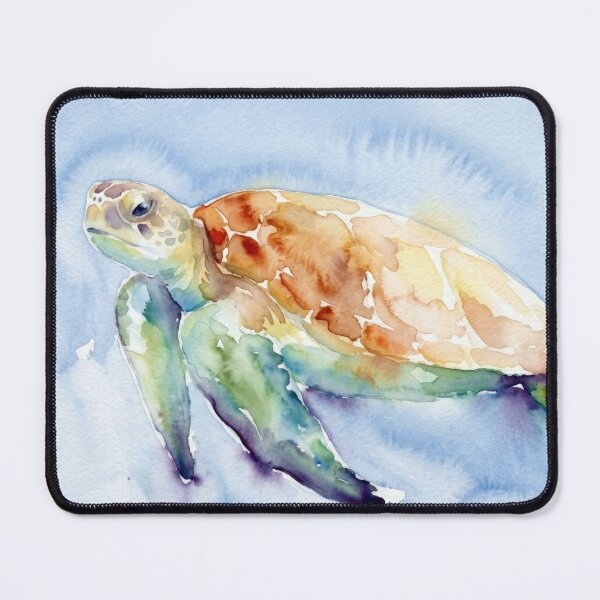 Item preview, Sea Turtle Watercolor, Rust and Teal designed and sold by caracatita75.