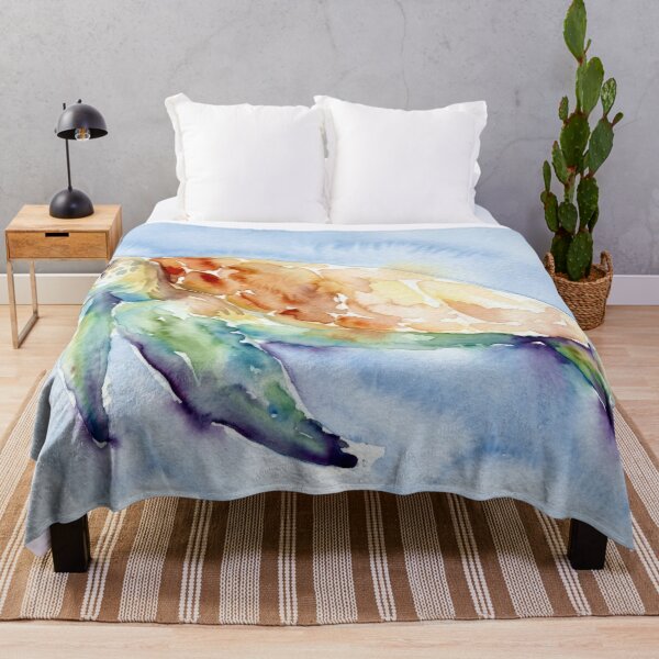 Item preview, Sea Turtle Watercolor, Rust and Teal designed and sold by caracatita75.