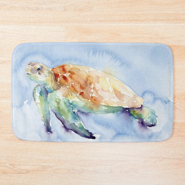 Item preview, Sea Turtle Watercolor, Rust and Teal designed and sold by caracatita75.