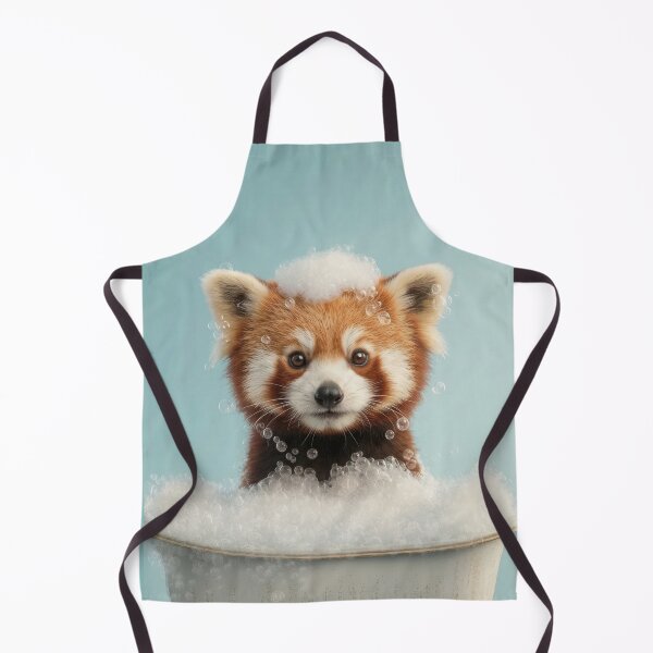 Item preview, Baby Red Panda Bubble Bath Cute Nursery Bathroom Wall Art designed and sold by LazyOwlStore.