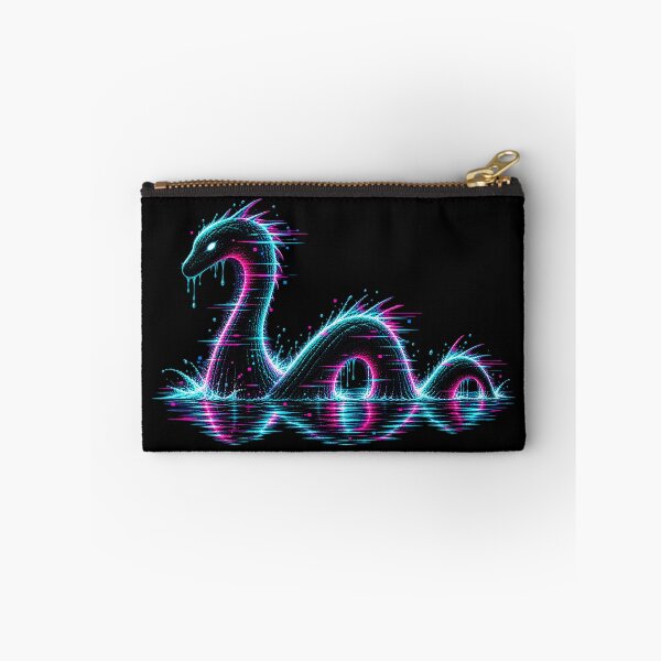 Item preview, Lochness Monster – Neon Glitch Cryptid designed and sold by JupiterGlitchEmpire.