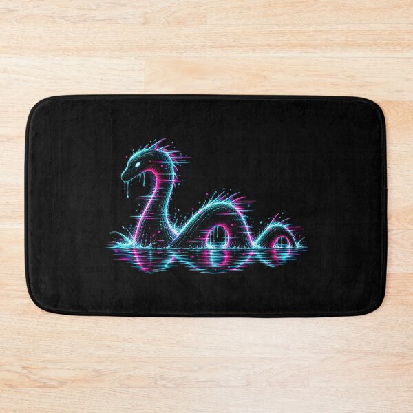 Item preview, Lochness Monster – Neon Glitch Cryptid designed and sold by JupiterGlitchEmpire.