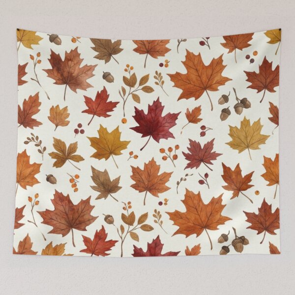 Item preview, Autumn Maple Leaves Watercolor Seamless Pattern designed and sold by FashioonTrends.