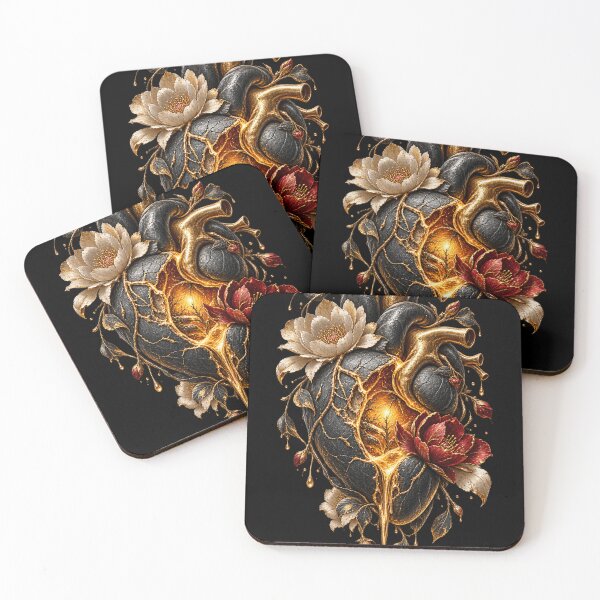 Item preview, Heart of Gold — Gilded Botanical Anatomical Art designed and sold by RenderSpace.