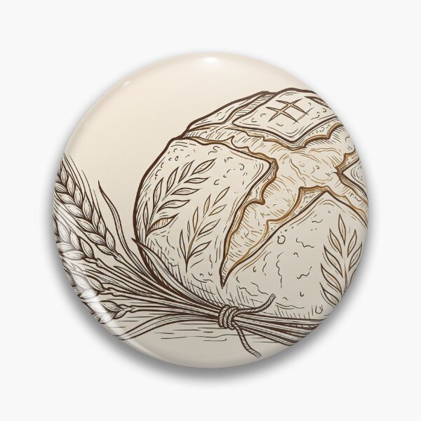 Item preview, Artisan Sourdough Bread - Rustic Bakery Line Art Sticker designed and sold by MissoStudio.