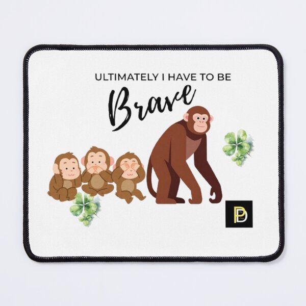 Item preview, Ultimately I Have To Be Brave Cute Monkey Family designed and sold by SMinimalist613.