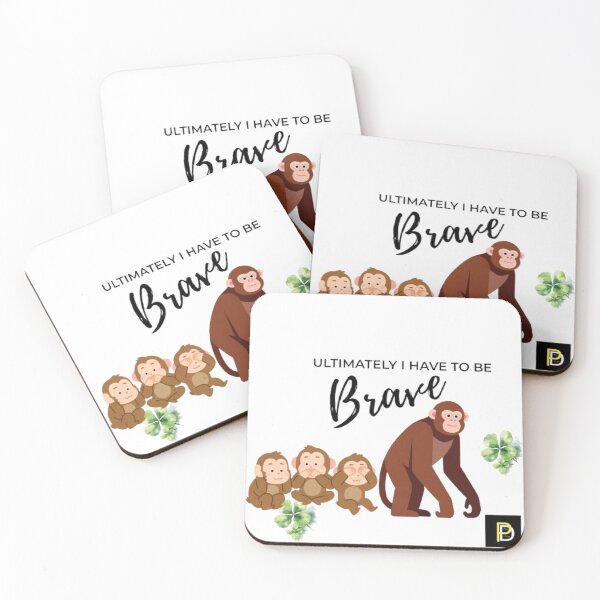 Item preview, Ultimately I Have To Be Brave Cute Monkey Family designed and sold by SMinimalist613.