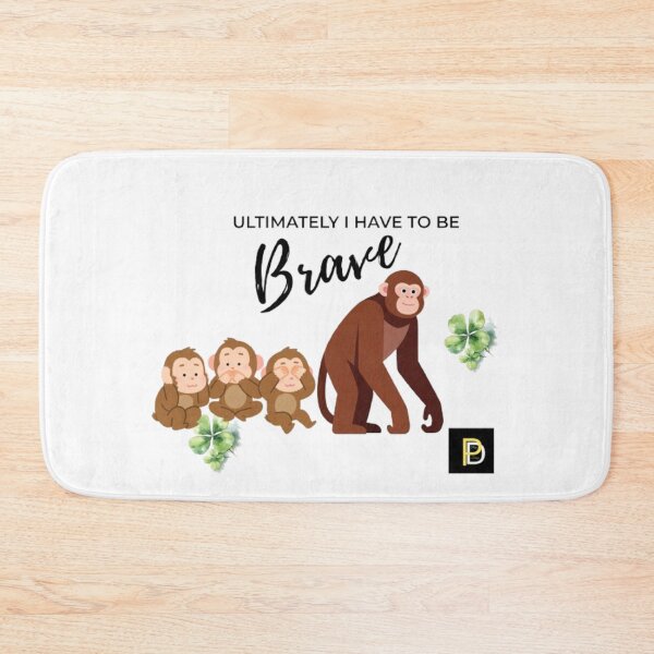 Item preview, Ultimately I Have To Be Brave Cute Monkey Family designed and sold by SMinimalist613.