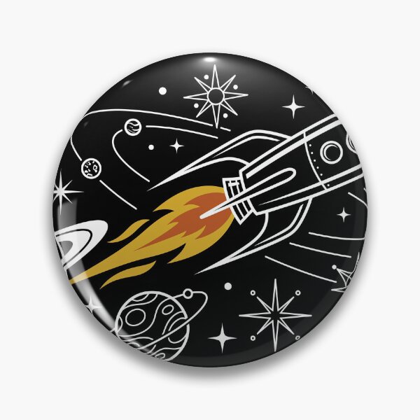 Item preview, Retro Atomic Rocket Ship - Mid-Century Space Age Sticker designed and sold by MissoStudio.