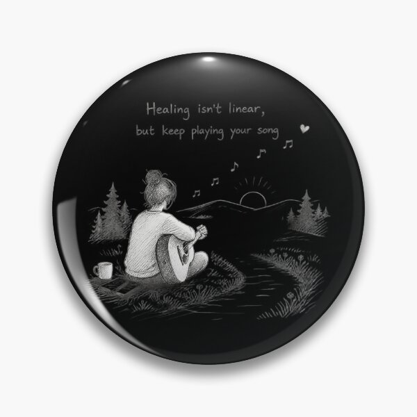 Item preview, Healing Isn’t Linear Quote – Mental Health & Self Care Inspirational Design designed and sold by ManggaeJM.