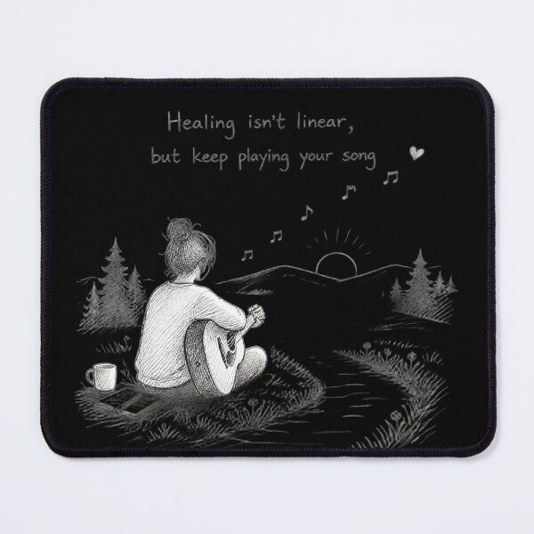 Item preview, Healing Isn’t Linear Quote – Mental Health & Self Care Inspirational Design designed and sold by ManggaeJM.