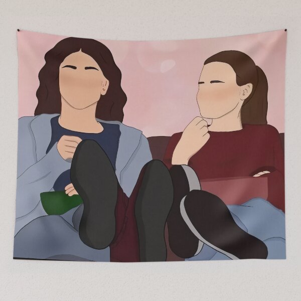 Aperçu de l'œuvre Détente sur le canapé créée et vendue par COFFEEWITHARTS.