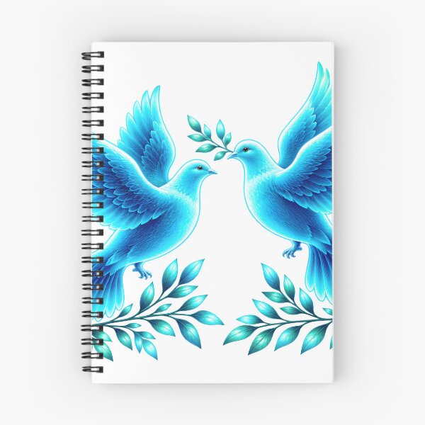 Item preview, Glowing Blue Doves of Peace designed and sold by MagicCrystal.