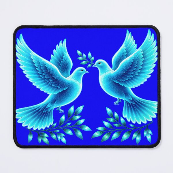 Item preview, Glowing Blue Doves of Peace designed and sold by MagicCrystal.