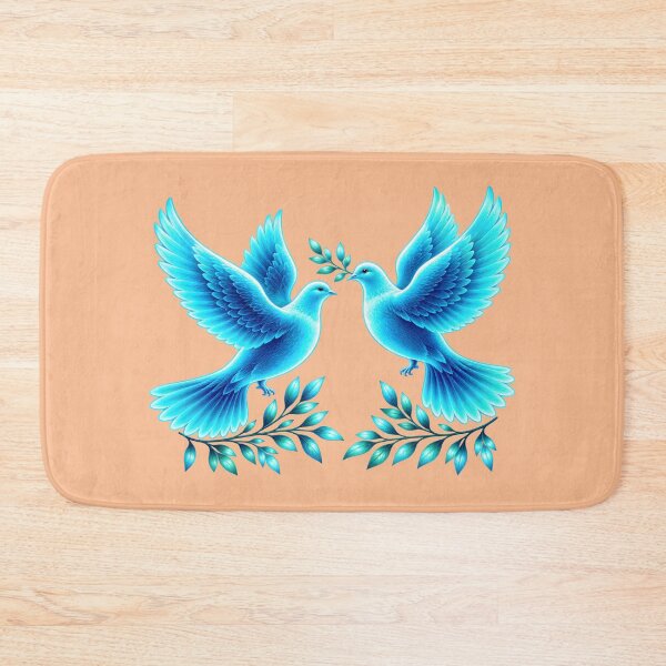 Item preview, Glowing Blue Doves of Peace designed and sold by MagicCrystal.