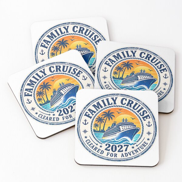 Item preview, TRAVEL COLLECTION - FAMILY CRUISE - PASSPORT - IMMIGRATION STAMP - HOTEL STICKER TAG • 2027 - CLEARED FOR ADVENTURE designed and sold by WheelieGdArt.