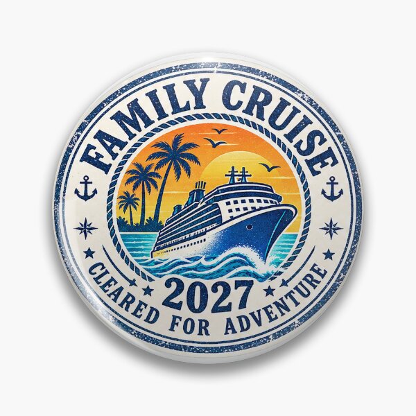 Item preview, TRAVEL COLLECTION - FAMILY CRUISE - PASSPORT - IMMIGRATION STAMP - HOTEL STICKER TAG • 2027 - CLEARED FOR ADVENTURE designed and sold by WheelieGdArt.