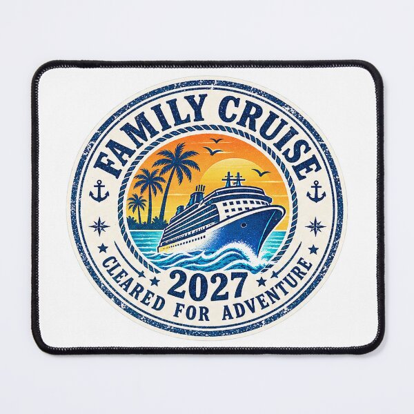 Item preview, TRAVEL COLLECTION - FAMILY CRUISE - PASSPORT - IMMIGRATION STAMP - HOTEL STICKER TAG • 2027 - CLEARED FOR ADVENTURE designed and sold by WheelieGdArt.