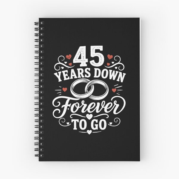 Item preview, 45 Years Down Forever To Go 45th Wedding Anniversary Gift for Couples Men Women designed and sold by Mozaic Clothes.