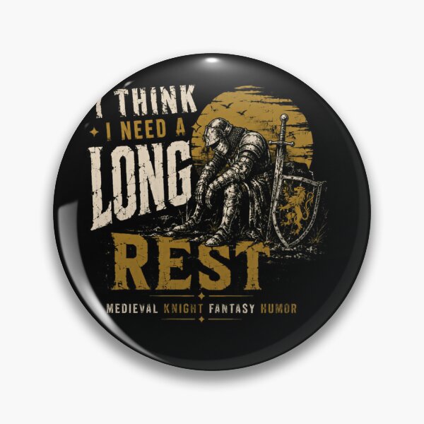 Item preview, I Think I Need A Long Rest Medieval Knight Fantasy Humor Exhausted Warrior designed and sold by JonesFlora2025.