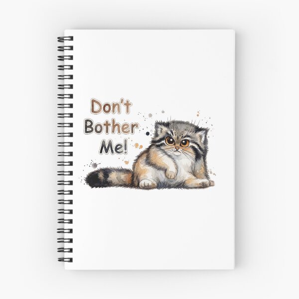 Item preview, Don't Bother Me - Grumpy Watercolor Pallas Cat designed and sold by PawtopiaArt.